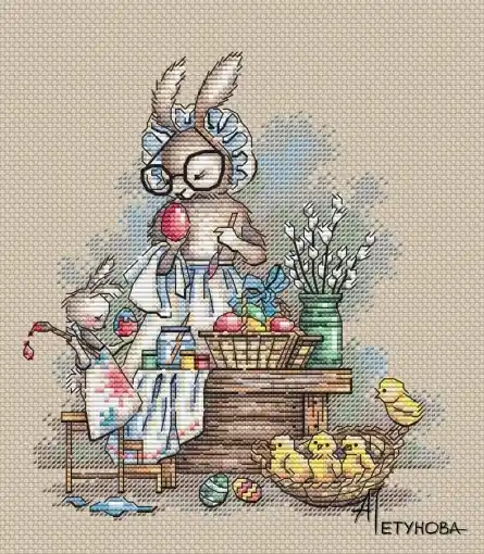 Order Now Visiting Grandmother. Pleasant Chores Cross Stitch Pattern