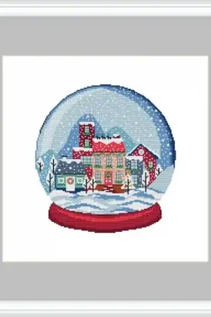 Bargain Snow Globe Cross Stitch Pattern