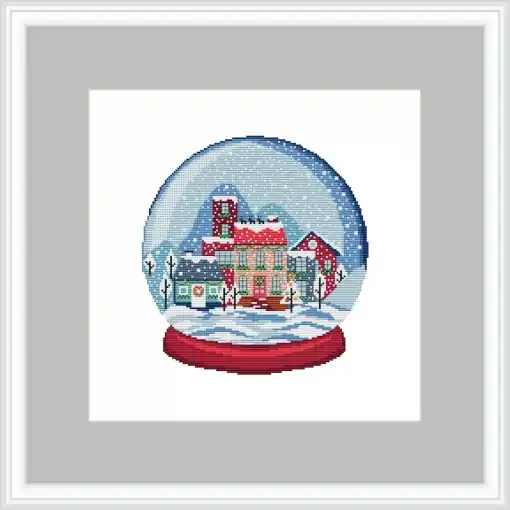 Bargain Snow Globe Cross Stitch Pattern