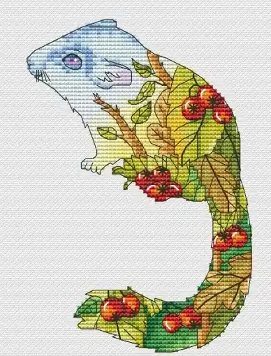 Forest Dormouse Cross Stitch Pattern Certified