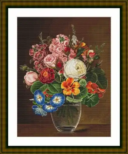 Lush Bouquet Cross Stitch Pattern Certified