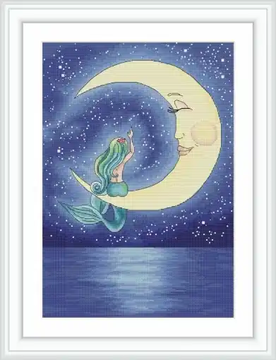 Save Now Little Mermaid Cross Stitch Pattern