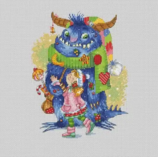 Must Have Winter Monster Cross Stitch Pattern