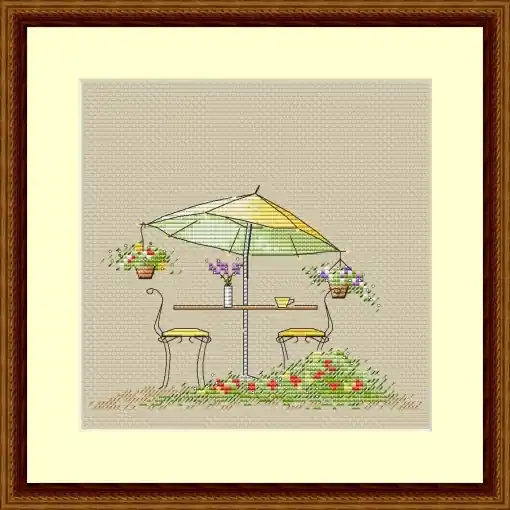 Summer Cafe Cross Stitch Chart Mega Sale