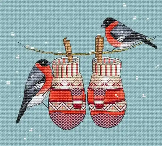Save Now Mittens Cross Stitch Pattern