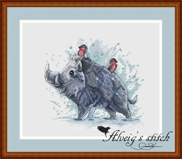 Winter Hog Cross Stitch Pattern Latest