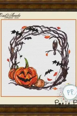 Free Returns Happy Halloween Cross Stitch Pattern