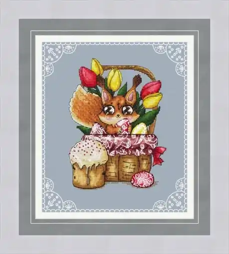Easter Squirrel Cross Stitch Pattern Big Sale