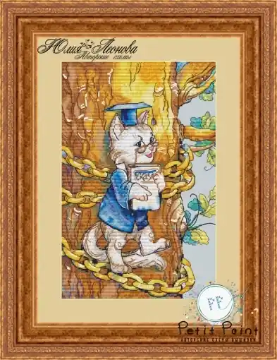 Professional Grade Cat Scientist Cross Stitch Pattern
