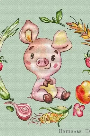 Piggy Cross Stitch Chart Sale