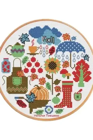 Fall Sampler Cross Stitch Pattern Seasonal Sale
