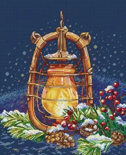 Wholesale Christmas Lamp Cross Stitch Pattern