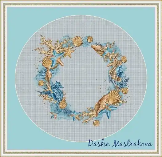 Sea Wreath Cross Stitch Pattern Cheap
