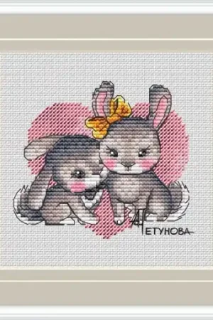 Bunnies in Love Cross Stitch Pattern Best Price
