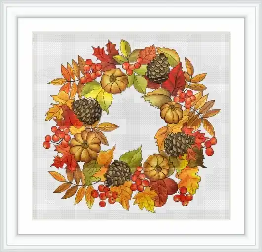 Colors of Autumn Cross Stitch Pattern Final Sale