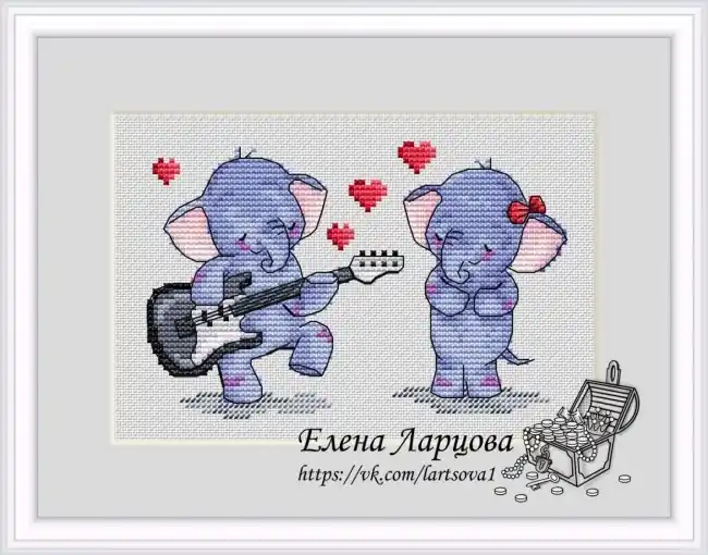 Elephants in Love Cross Stitch Pattern Exclusive