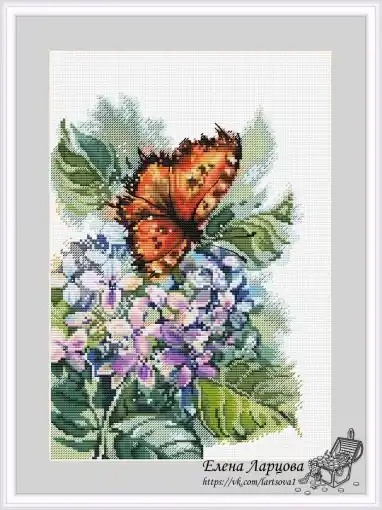 Save Now Hydrangea Cross Stitch Pattern