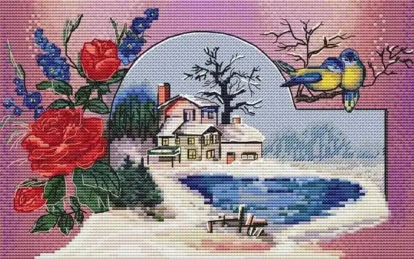 Bright Winter Cross Stitch Pattern Buy Online