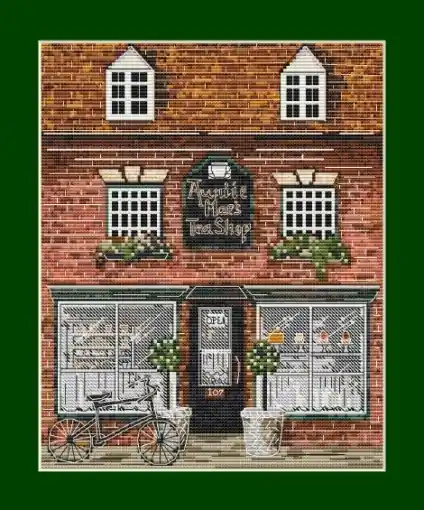 Aunt May's Tea Shop Cross Stitch Pattern Best Choice