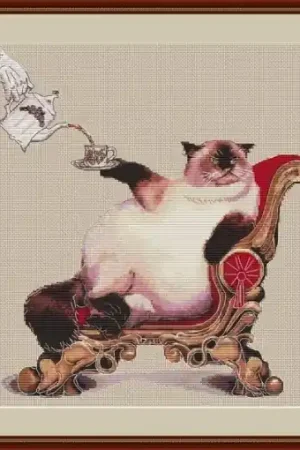 Certified Your Catjesty! Cross Stitch Pattern