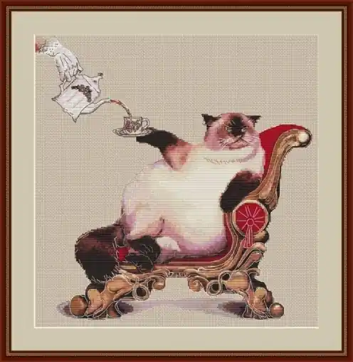 Certified Your Catjesty! Cross Stitch Pattern