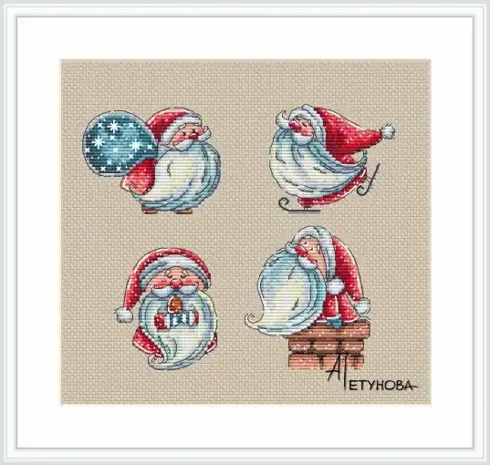 Free Returns Santas Cross Stitch Pattern