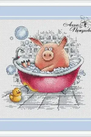 Sale Enjoy Your Bath Cross Stitch Pattern