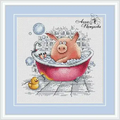 Sale Enjoy Your Bath Cross Stitch Pattern
