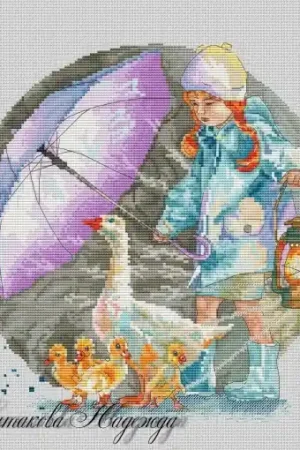 Hassle-Free Returns Shepherdess Cross Stitch Pattern