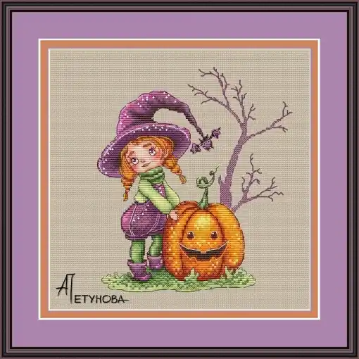Warranty Included Little Cute Witch Cross Stitch Pattern