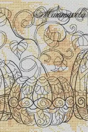 Super Sale Watercolor Pumpkins Cross Stitch Pattern