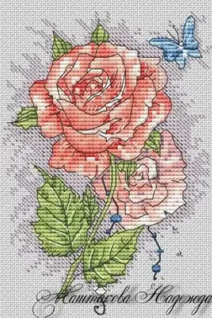 Roses of the Red Queen Cross Stitch Pattern Affordable