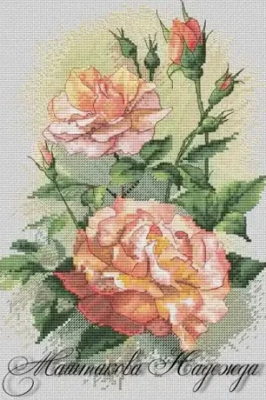 Tea Roses Cross Stitch Pattern Order Now