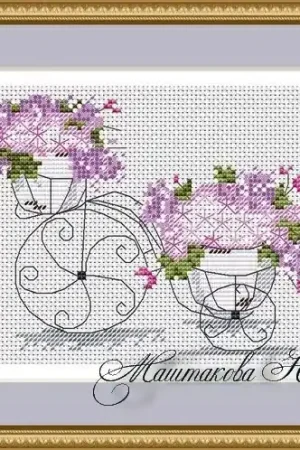 Latest Flower Bike Cross Stitch Pattern