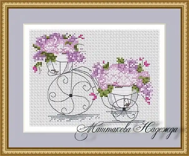 Latest Flower Bike Cross Stitch Pattern