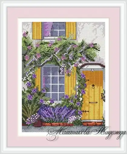 Latest Flower Door Cross Stitch Pattern