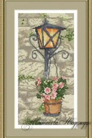 Lantern with Flowers Cross Stitch Pattern Buy Today