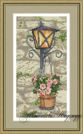Lantern with Flowers Cross Stitch Pattern Buy Today