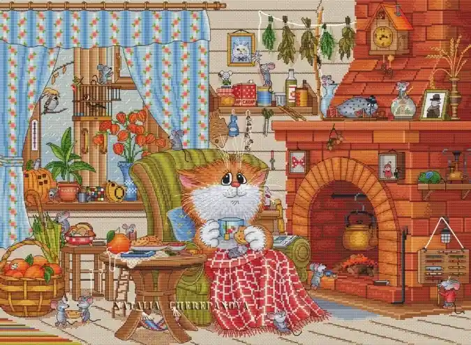 Cozy Home Cross Stitch Pattern New Release