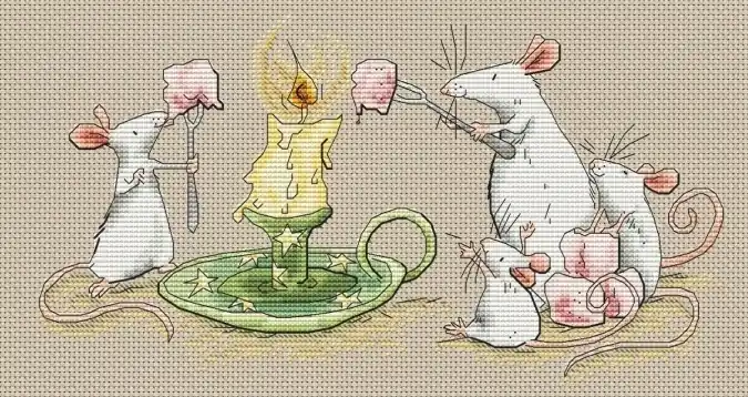Express Delivery Evening Sweets Cross Stitch Pattern