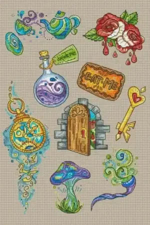 Alice Sampler Cross Stitch Pattern Limited Edition