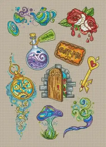Alice Sampler Cross Stitch Pattern Limited Edition