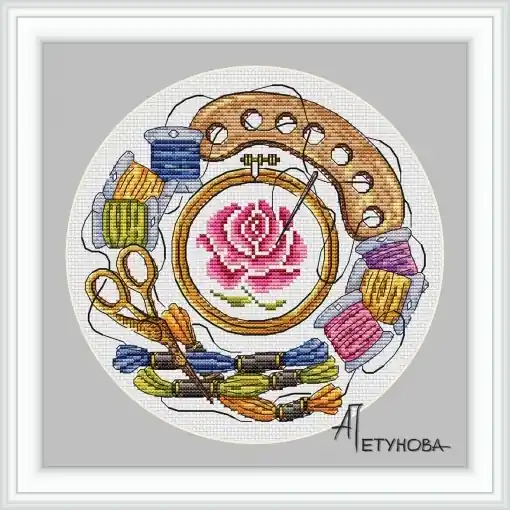 Stitching Circle Cross Stitch Pattern Sale