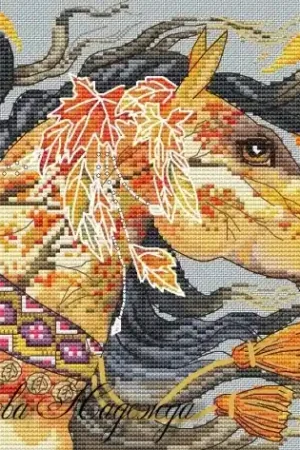 High Quality Autumn Horse Cross Stitch Pattern
