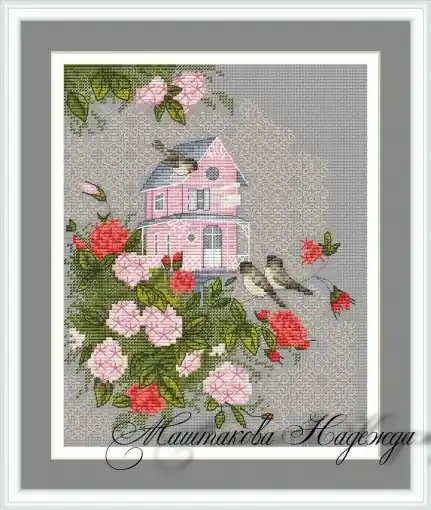 Final Sale Birds House Cross Stitch Pattern