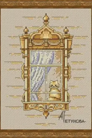 Limited Time Country Window Cross Stitch Pattern