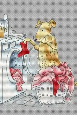 Instant Buy Red Sock Cross Stitch Pattern