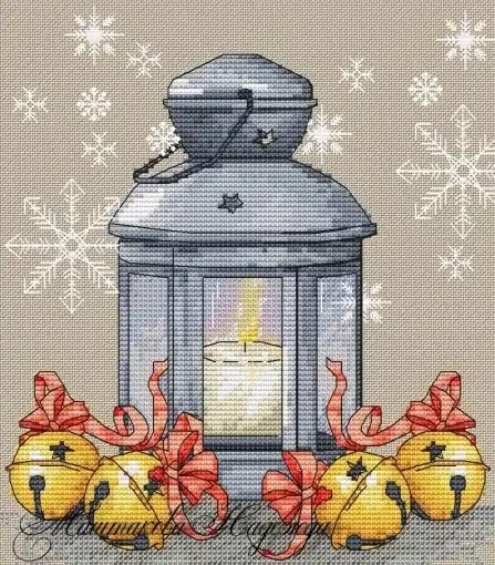 New Year's Lantern Cross Stitch Pattern Flash Sale