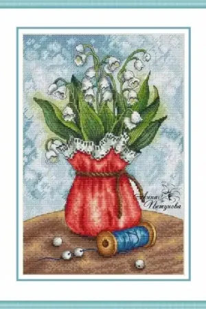 Lily Of The Valley Bouqet Cross Stitch Pattern Authentic