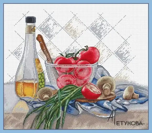 Still-life with Tomatoes Cross Stitch Pattern Today Only